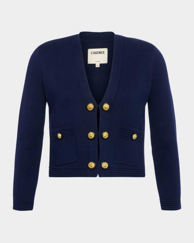 Catie Knit V-Neck Blaz
